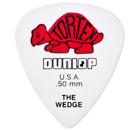 424R.50 Tortex Wedge Медиаторы 72шт, толщина 0.50мм, Dunlop медиаторы 1мм 72 шт dunlop tortex wedge 424r100 72pack