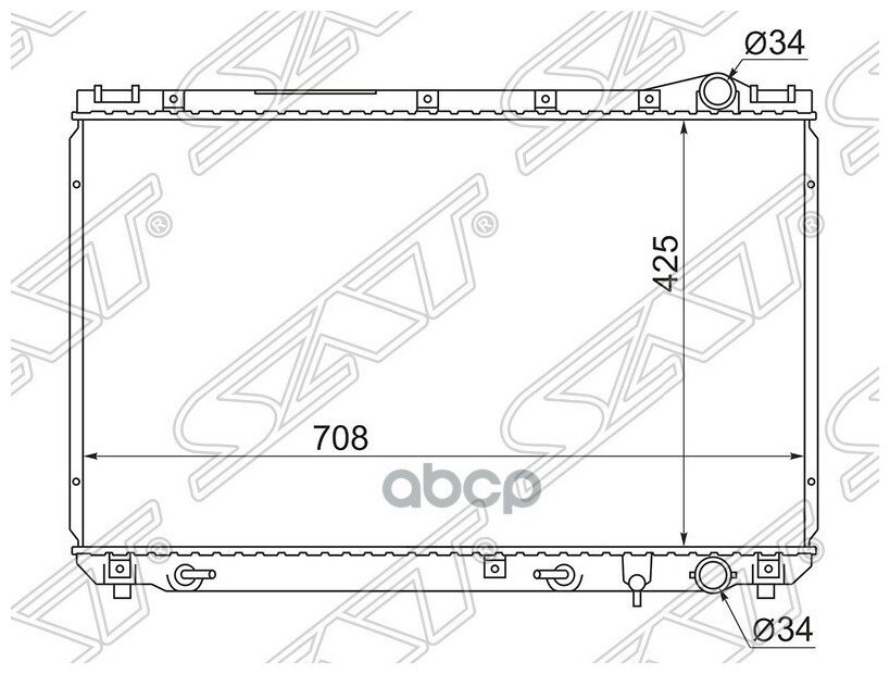 Радиатор Toyota Camry/Scepter/Windom/Lexus Es300 Vcv10 2.5/3.0 94-96 Без Пробки Sat арт. TY0003-VCV10-2R