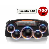 Портативная Беспроводная Bluetooth Колонка Hopestar A60, 100W / Караоке Система / Беспроводной Микрофон / Черная