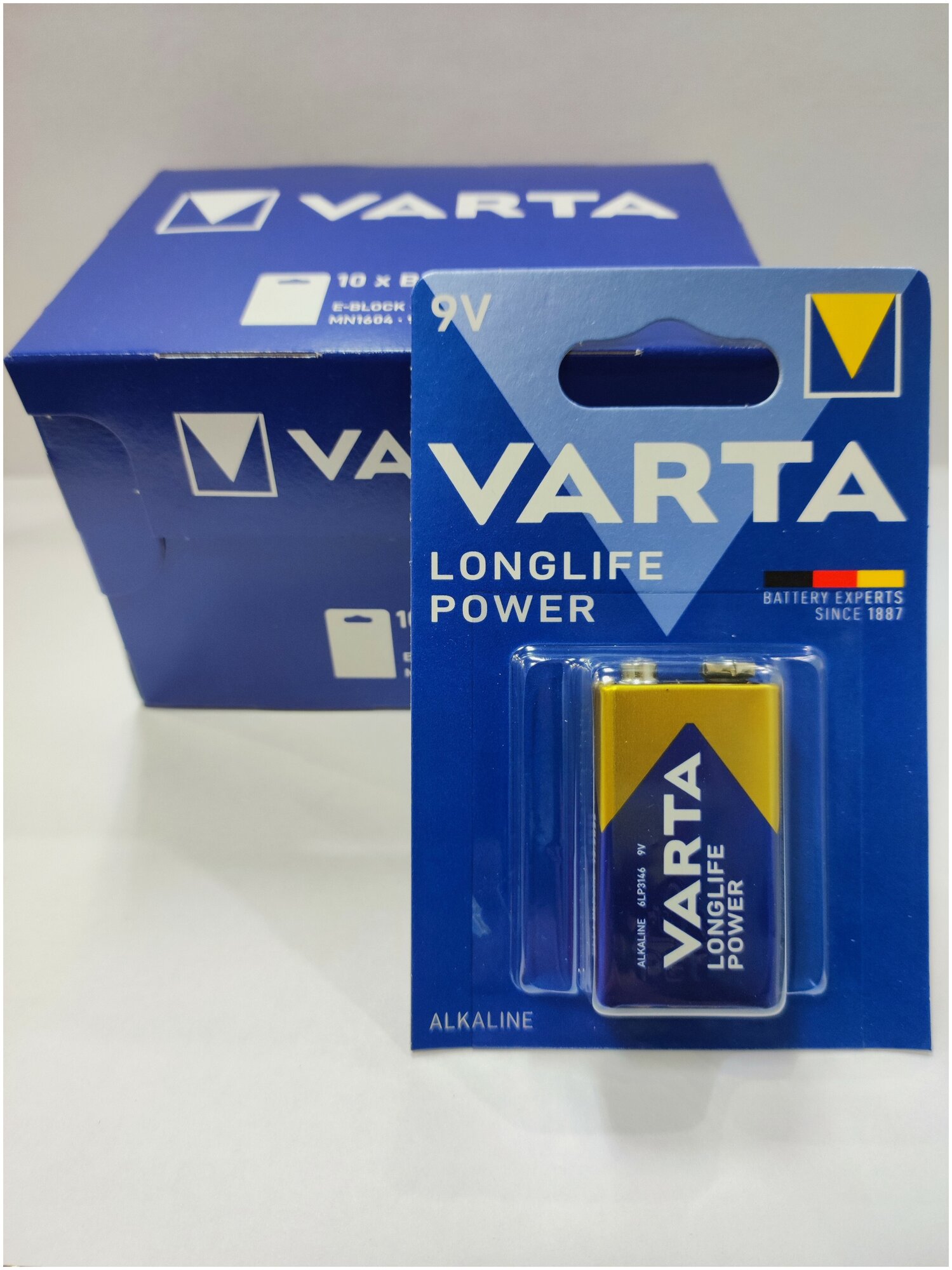 Батарейка VARTA LONGLIFE Power 9V Крона 10 шт.