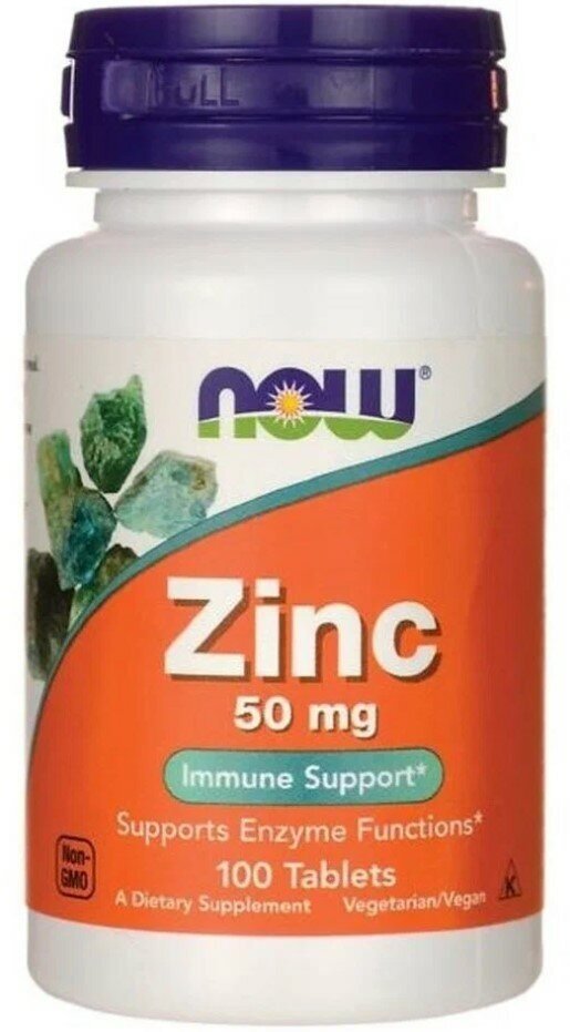 (3 Банки) NOW Zinc таб, 50 мг, 100 шт.