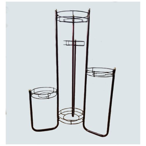 Подставка металлическая для цветов напольная 5 секций, цвет бордо, Kapelanczyk.