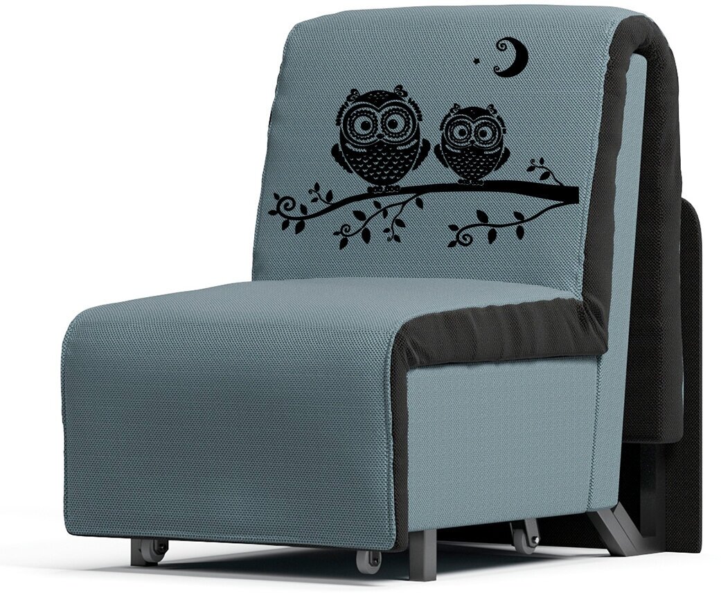 Кресло-кровать Elegance 90Я (с ящиком) Owls Mura 72-100 (93х110х95, СМ 93х203)