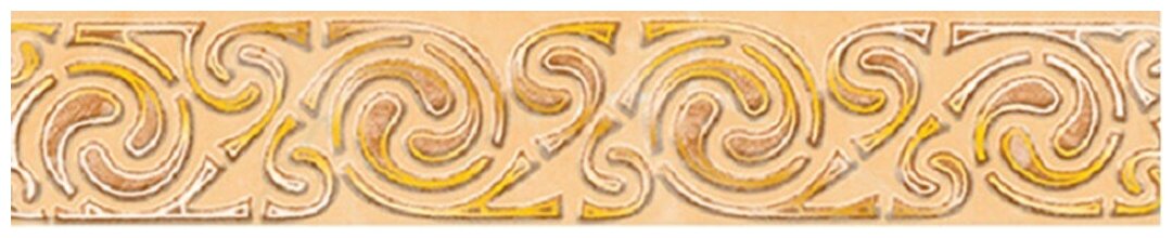 фото Аксима Веста С1 бежевый с золотом бордюр 200х35х7мм (60шт) (0,420 кв. м.) / AXIMA Vesta С1 бежевый с золотом бордюр 200х35х7мм (упак. 60шт) (0,420 кв. м