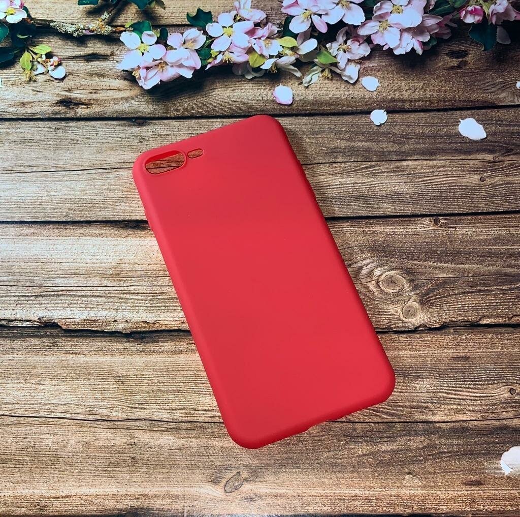 Силиконовый чехол-накладка для iPhone 8 Plus/ iPhone 7 Plus, красный