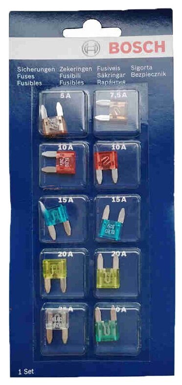 Набор Предохранителей Mini (10 Шт.) Bosch арт. 1987529038 - фотография № 1