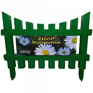 Забор "Поли сад" декоративный №7 зеленый h28см 3м