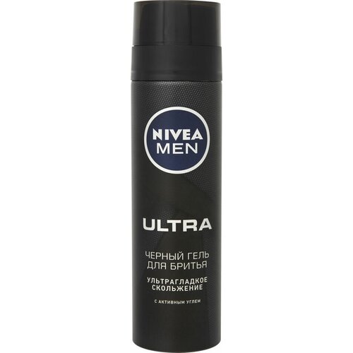 Гель для бритья NIVEA Черный Ultra, 200 мл - 2 шт.