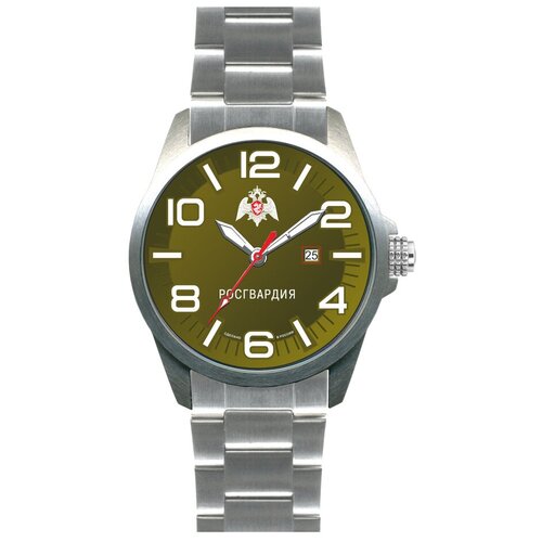 Наручные часы СПЕЦНАЗ Атака, серебряный, зеленый наручные часы спецназ спецназ мужские наручные часы спецназ с2920370 2115 04 серебряный