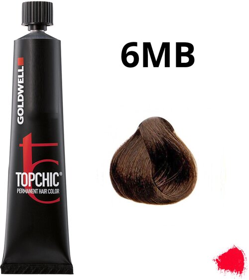 Goldwell Topchic стойкая крем-краска для волос, 6MB средний матово-коричневый