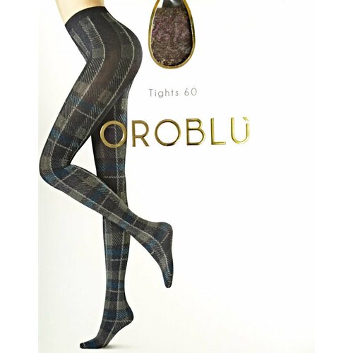 Колготки  Oroblu Oroblu My Plaid, 60 den, матовые, без шортиков, утепленные, с ластовицей, размер 1, коричневый