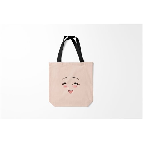 фото Сумка-шоппер / 40х40 см / аниме / сonfused anime face burnettie