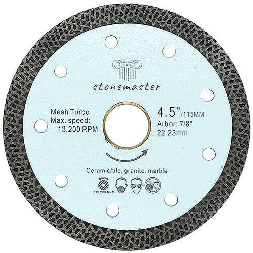 Диск алмазный Turbo по мрамору/граниту/керамике STONEMASTER Д115/1.2/11/22.23мм для УШМ
