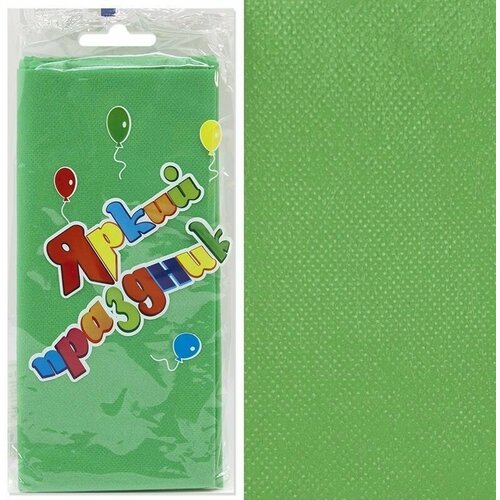 Скатерть одноразовая/Скатерть праздничная, Зеленый, 120*140 см, 1 шт.