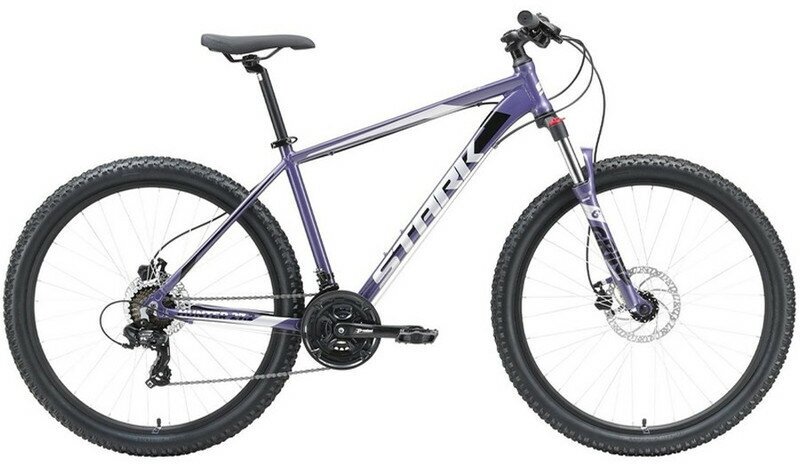 Велосипед Stark'23 Hunter 27.2 HD фиолетовый/серый/черный 16"