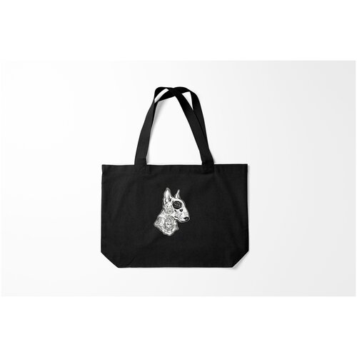 фото Сумка-шоппер / 46х35 см / популярные иллюстрации / голова животного бультерьер 16 burnettie