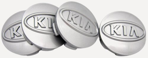 Изображение товара Колпачки, заглушки для литых дисков СКАД Kia silver, 56/51/12 мм, комплект 4 шт.
