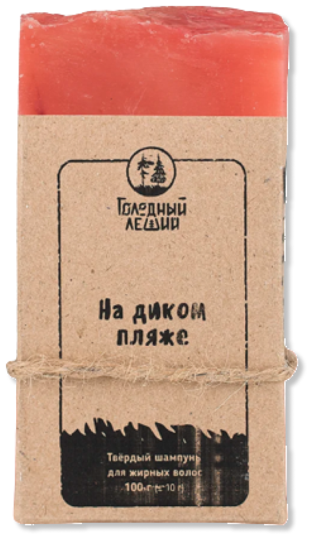 Твёрдый шампунь для волос "На диком пляже" 100 гр, Голодный леший