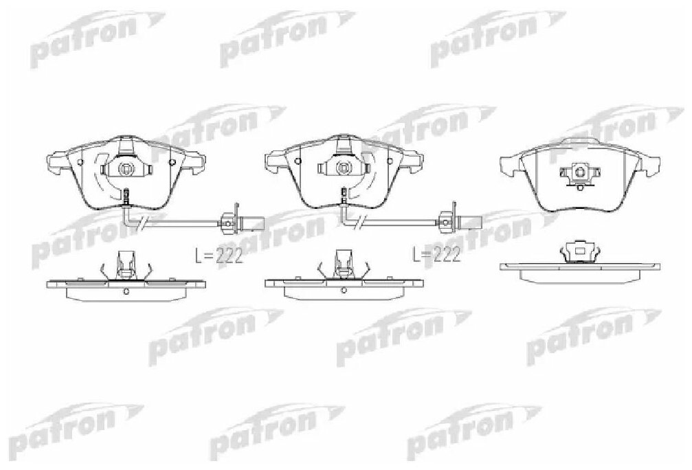 Колодки тормозные дисковые передн AUDI: A4 01-04, A4 04-, A4 Avant 01-04, A4 Avant 04-, A6 04-, A6 Allroad 06-, A6 Avant 05-, A8 02-