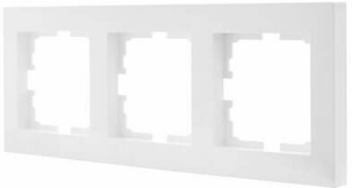 Рамка 3-местн. горизонт. VESNA бел. LEZARD 742-0200-148 — фото 1