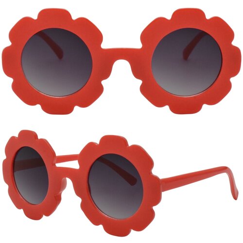 фото Солнцезащитные очки , круглые, оправа: пластик, для девочек, красный мир оптики