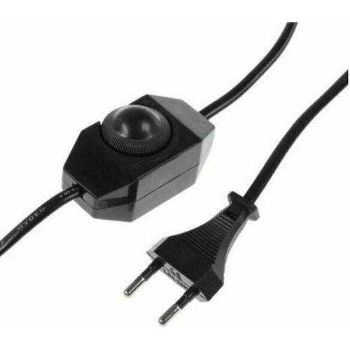 Шнур для бра с димером 1,8 м чёрный