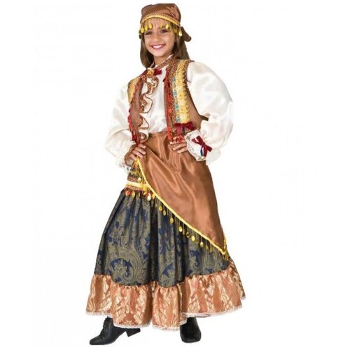 Детский костюм цыганки (5505) 128 см юбка leya me размер 128 бежевый