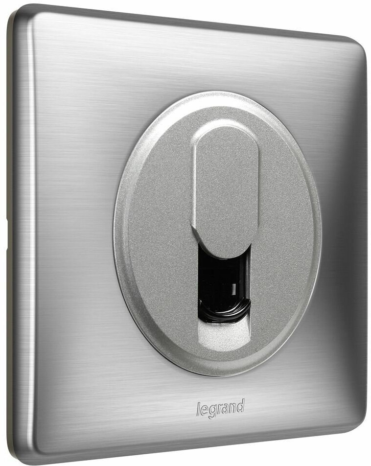 Celiane 068537 Крышка розетки телефонной (RJ12/RJ11, титан) Legrand - фото №9