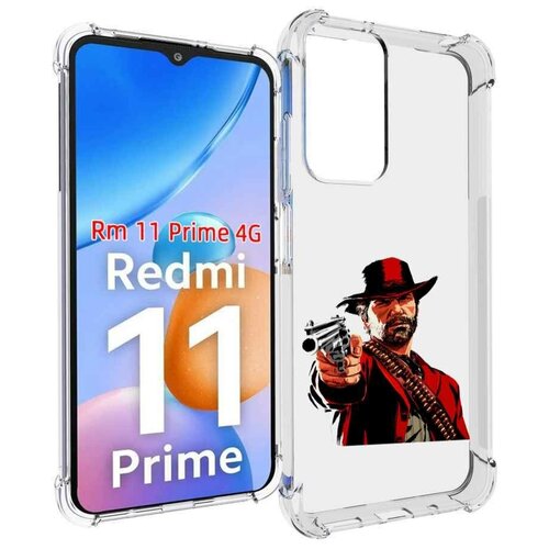 Чехол MyPads Red-Dead-Redemption-2-РДР-2 для Xiaomi Redmi 11 Prime 4G задняя-панель-накладка-бампер чехол mypads red dead redemption 2 рдр 2 для realme c30 4g narzo 50i prime задняя панель накладка бампер