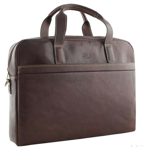фото Мужская кожаная бизнес-сумка tony perotti 334457/2 коричневый
