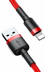 Кабель Baseus Cafule USB - Lightning (CALKLF), красный/черный