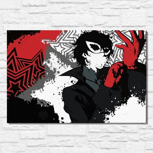 Картина по номерам на холсте игра Persona 5 - 12385 Г 60x40 картина по номерам на холсте игра persona 5 11613 г 30x40