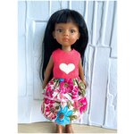 Яркое летнее платье на куклу Paola Reina и подобных, высотой 32-34 см - изображение