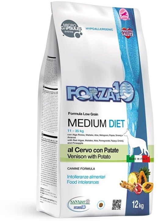 Forza 10 корм для взрослых собак средних пород при аллергии, оленина и картофель (1,5 кг) - фото №11