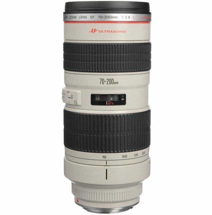 Объектив Canon EF 70-200mm f/2.8L USM, черный/белый