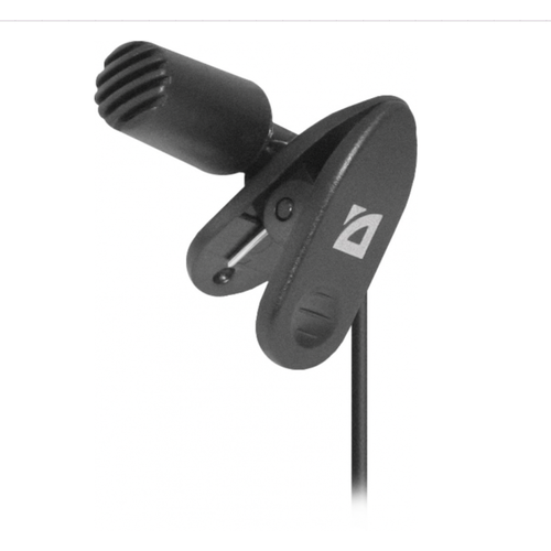 Микрофон Defender на прищепке 1.8м, черный микрофон defender mic 109 черный на прищепке 1 8 м