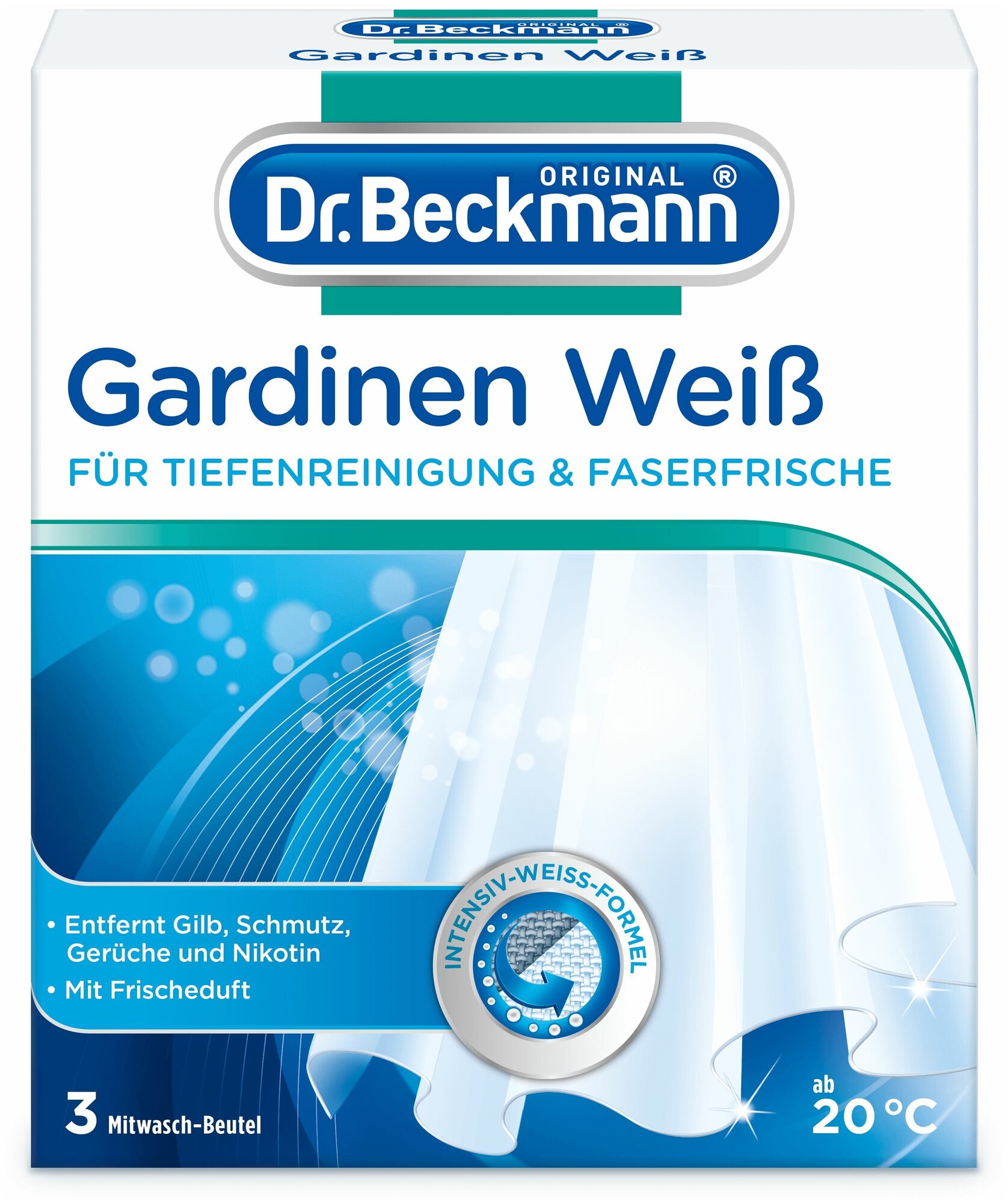 Отбеливатель для гардин и занавесок "Dr. Beckmann", 3 х 40 г