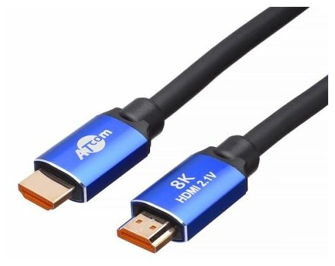 Кабель HDMI Atcom AT8882 5 m (HighSpeed, Metal gold, блистер) ver 2.1