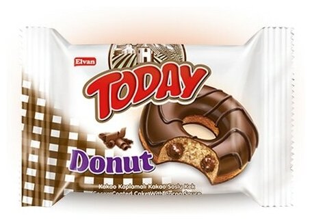 Кекс Today Donut вкус какао 50 грамм Упаковка 24 шт
