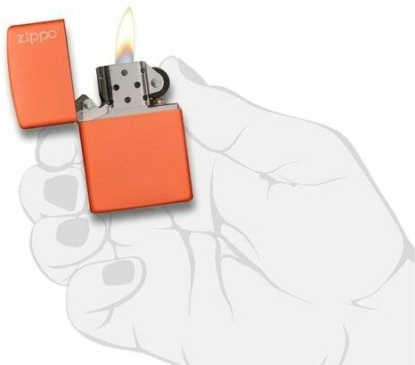 Zippo Зажигалка Zippo 231ZL Orange Matte - фотография № 3