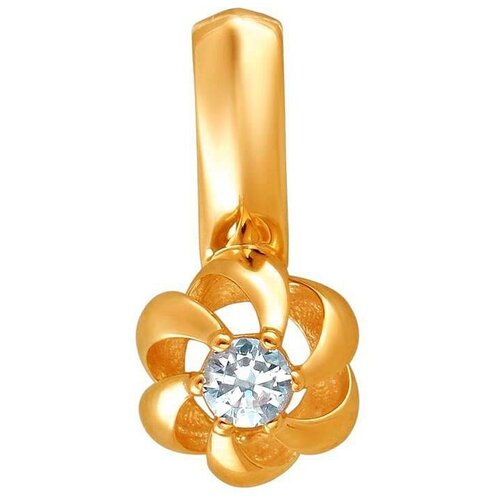 фото Эстет подвеска с 1 фианитом из красного золота 01п1110628