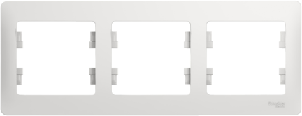 Рамка 3-постовая, горизонтальная (белый) Glossa Systeme Electric, GSL000103
