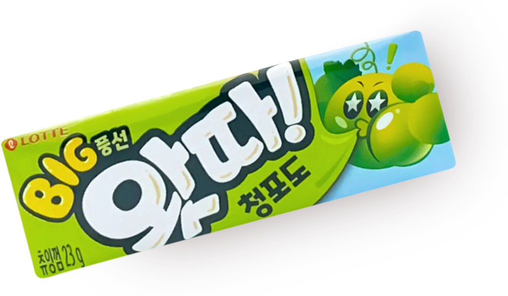 LOTTE Жевательная резинка "WHATTA Big Bubble Gum Green Grape", вкус зеленого винограда Сторк - фото №4