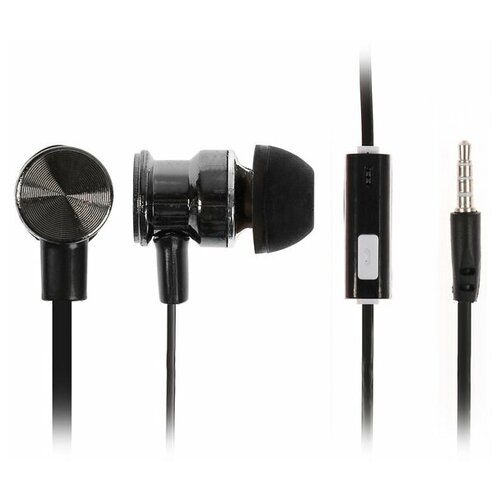 Наушники LuazON W-16 вакуумные микрофон плоский провод кнопка ответа микс 352₽