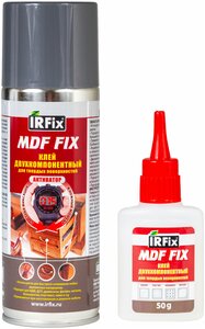 Фото Клей двухкомпонентный цианоакрилатный IRFix MDF FIX 400ml+100g