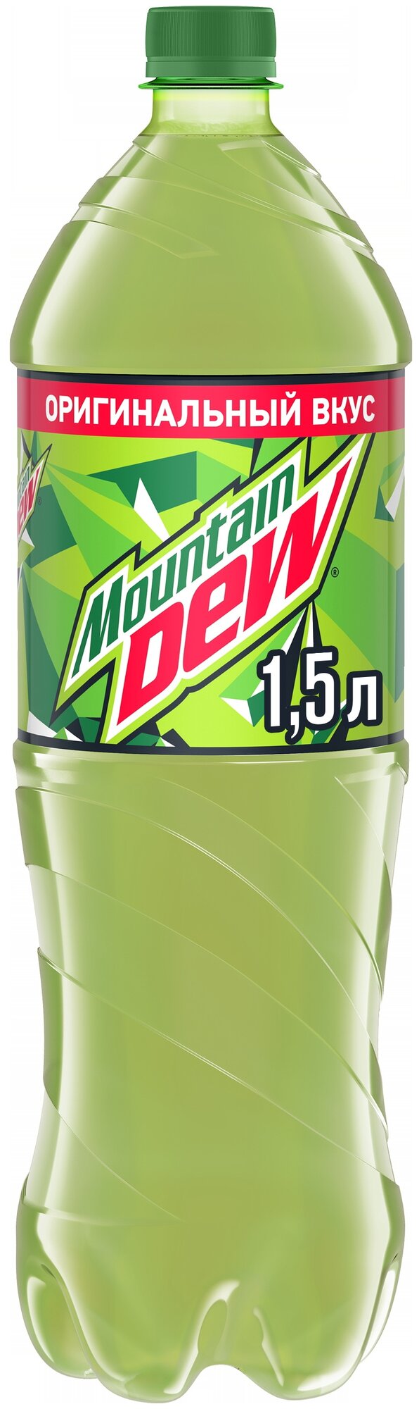 Газированный напиток Mountain Dew 1.5 л. (РФ) - 1 бутылка - фотография № 1