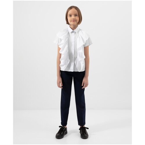 Школьная блуза Gulliver, размер 134, белый