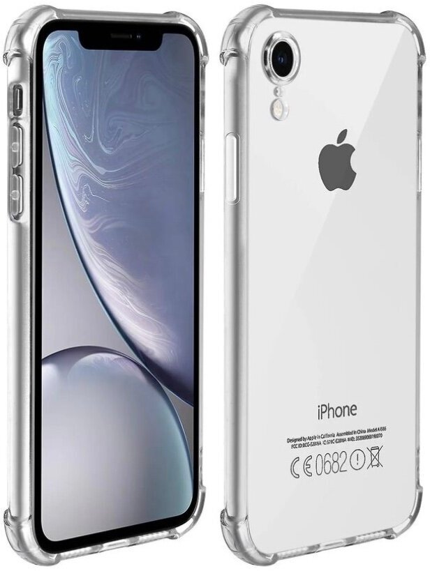 Силиконовый прозрачный чехол для iPhone XR (Айфон ХР) противоударный с усиленными углами