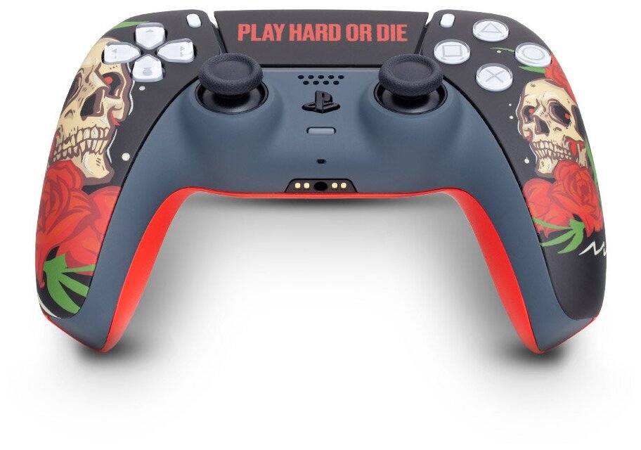 Кастомизированный беспроводной геймпад PS5 DualSense Play Hard Or Die