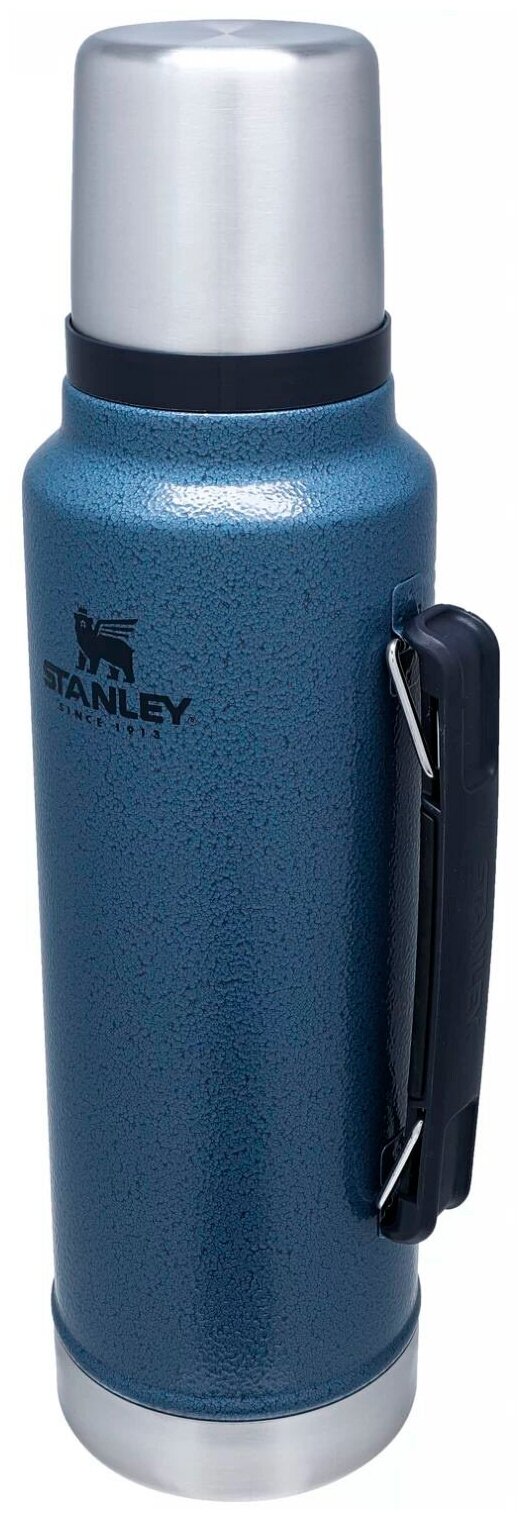 Термос Stanley Classic (1 литр), голубой - фотография № 4